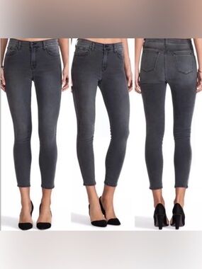 J  Brand Gray Black Wash Denim Jeans Night Bird Bree Size 30 Ankle